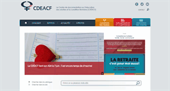 Desktop Screenshot of education.cdeacf.ca